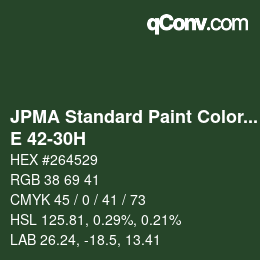 Color code: JPMA Standard Paint Colors - E 42-30H | qconv.com