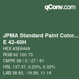 Color code: JPMA Standard Paint Colors - E 42-40H | qconv.com