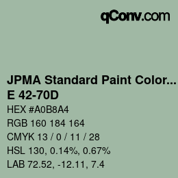 Color code: JPMA Standard Paint Colors - E 42-70D | qconv.com