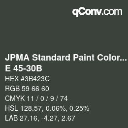 Code couleur: JPMA Standard Paint Colors - E 45-30B | qconv.com
