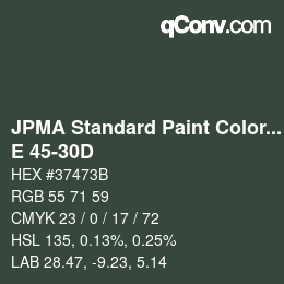 Code couleur: JPMA Standard Paint Colors - E 45-30D | qconv.com