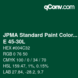 Color code: JPMA Standard Paint Colors - E 45-30L | qconv.com