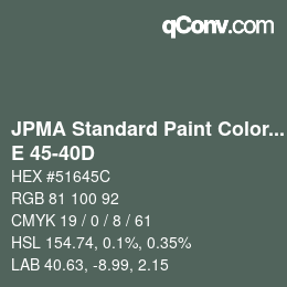 Color code: JPMA Standard Paint Colors - E 45-40D | qconv.com