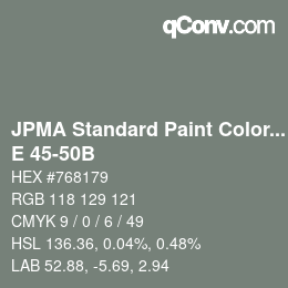 Code couleur: JPMA Standard Paint Colors - E 45-50B | qconv.com
