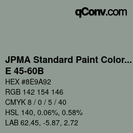 Code couleur: JPMA Standard Paint Colors - E 45-60B | qconv.com