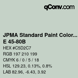 Code couleur: JPMA Standard Paint Colors - E 45-80B | qconv.com