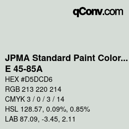 Code couleur: JPMA Standard Paint Colors - E 45-85A | qconv.com