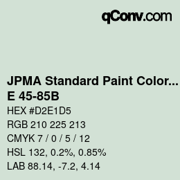 Code couleur: JPMA Standard Paint Colors - E 45-85B | qconv.com