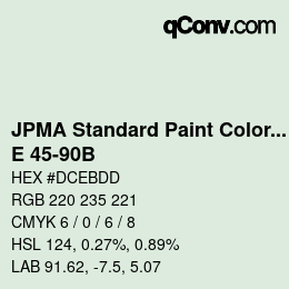 Code couleur: JPMA Standard Paint Colors - E 45-90B | qconv.com