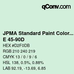 Code couleur: JPMA Standard Paint Colors - E 45-90D | qconv.com