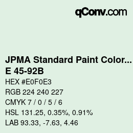 Code couleur: JPMA Standard Paint Colors - E 45-92B | qconv.com