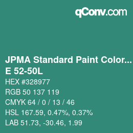 Code couleur: JPMA Standard Paint Colors - E 52-50L | qconv.com