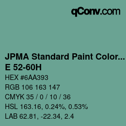 カラーコード: JPMA Standard Paint Colors - E 52-60H | qconv.com