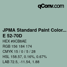 Code couleur: JPMA Standard Paint Colors - E 52-70D | qconv.com