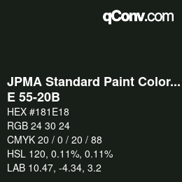 Code couleur: JPMA Standard Paint Colors - E 55-20B | qconv.com