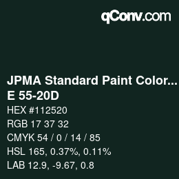 Code couleur: JPMA Standard Paint Colors - E 55-20D | qconv.com