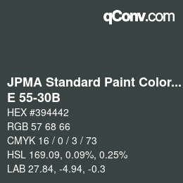 Code couleur: JPMA Standard Paint Colors - E 55-30B | qconv.com