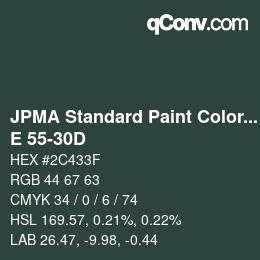 Code couleur: JPMA Standard Paint Colors - E 55-30D | qconv.com