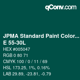 Color code: JPMA Standard Paint Colors - E 55-30L | qconv.com