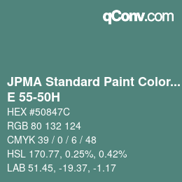 Color code: JPMA Standard Paint Colors - E 55-50H | qconv.com