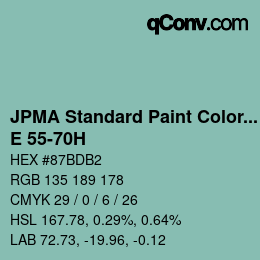 Color code: JPMA Standard Paint Colors - E 55-70H | qconv.com