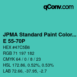 Farbcode: JPMA Standard Paint Colors - E 55-70P | qconv.com