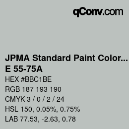 Code couleur: JPMA Standard Paint Colors - E 55-75A | qconv.com
