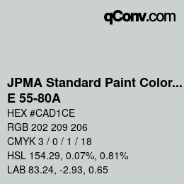 Code couleur: JPMA Standard Paint Colors - E 55-80A | qconv.com