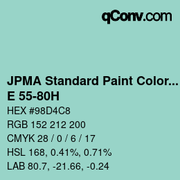 Color code: JPMA Standard Paint Colors - E 55-80H | qconv.com