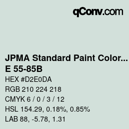 Color code: JPMA Standard Paint Colors - E 55-85B | qconv.com