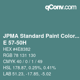 Color code: JPMA Standard Paint Colors - E 57-50H | qconv.com