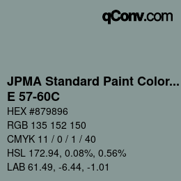 Color code: JPMA Standard Paint Colors - E 57-60C | qconv.com