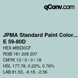 Code couleur: JPMA Standard Paint Colors - E 59-80D | qconv.com