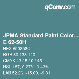 Code couleur: JPMA Standard Paint Colors - E 62-50H | qconv.com