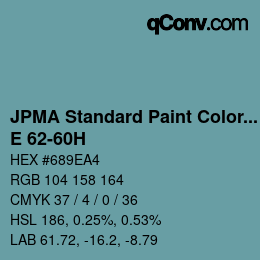 カラーコード: JPMA Standard Paint Colors - E 62-60H | qconv.com