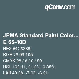 Color code: JPMA Standard Paint Colors - E 65-40D | qconv.com