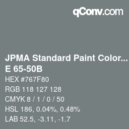 Color code: JPMA Standard Paint Colors - E 65-50B | qconv.com
