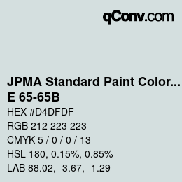 Color code: JPMA Standard Paint Colors - E 65-65B | qconv.com