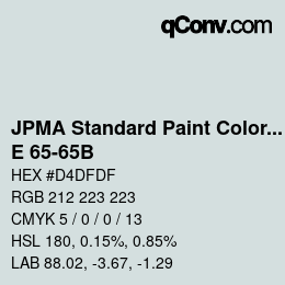 Color code: JPMA Standard Paint Colors - E 65-65B | qconv.com