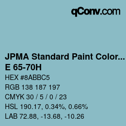 Color code: JPMA Standard Paint Colors - E 65-70H | qconv.com
