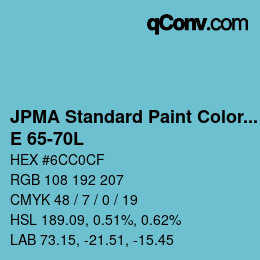 Code couleur: JPMA Standard Paint Colors - E 65-70L | qconv.com