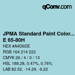 Color code: JPMA Standard Paint Colors - E 65-80H | qconv.com
