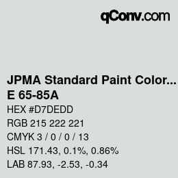 Color code: JPMA Standard Paint Colors - E 65-85A | qconv.com