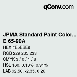 Code couleur: JPMA Standard Paint Colors - E 65-90A | qconv.com