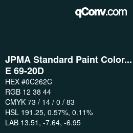 Color code: JPMA Standard Paint Colors - E 69-20D | qconv.com