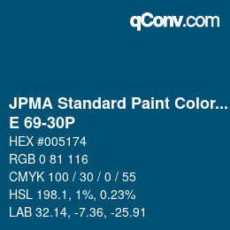 Color code: JPMA Standard Paint Colors - E 69-30P | qconv.com