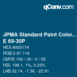Code couleur: JPMA Standard Paint Colors - E 69-30P | qconv.com
