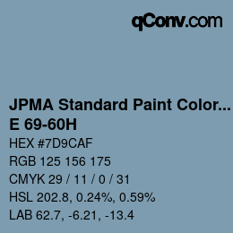 Color code: JPMA Standard Paint Colors - E 69-60H | qconv.com