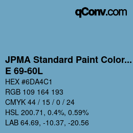 Code couleur: JPMA Standard Paint Colors - E 69-60L | qconv.com