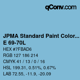 Code couleur: JPMA Standard Paint Colors - E 69-70L | qconv.com